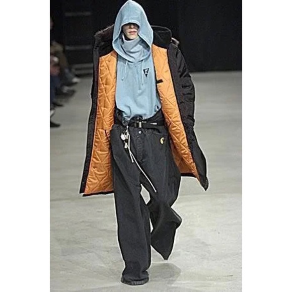 Raf Simons Archive Redux Wide Leg Jeans Black Wash Oversized Italy Sz 36 - Picture 13 of 15